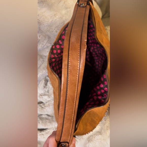 NEW | Nicole Lee | Women’s Vegan Leather Handbag Shoulder Bag Honey Brown - Picture 4 of 7